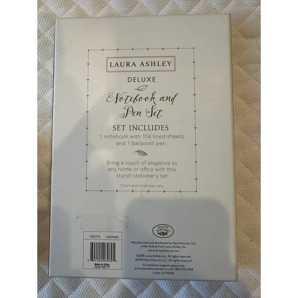 Laura Ashley Floral Notebook Pen Set & Shine Bright Ceramic Trinket Tray Bundle